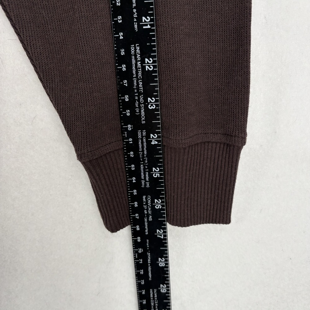 Perry Ellis Sweater Mens 2XL Brown Cotton Blend 1/4 Zip Collared Pullover Pocket - Picture 10 of 13